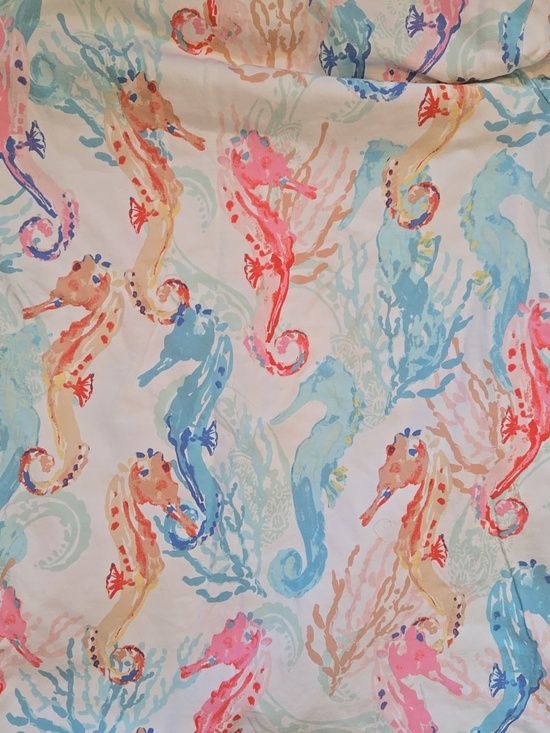Talbot's Watercolor Seahorse Print Cotton Tee - Picture 6 of 6